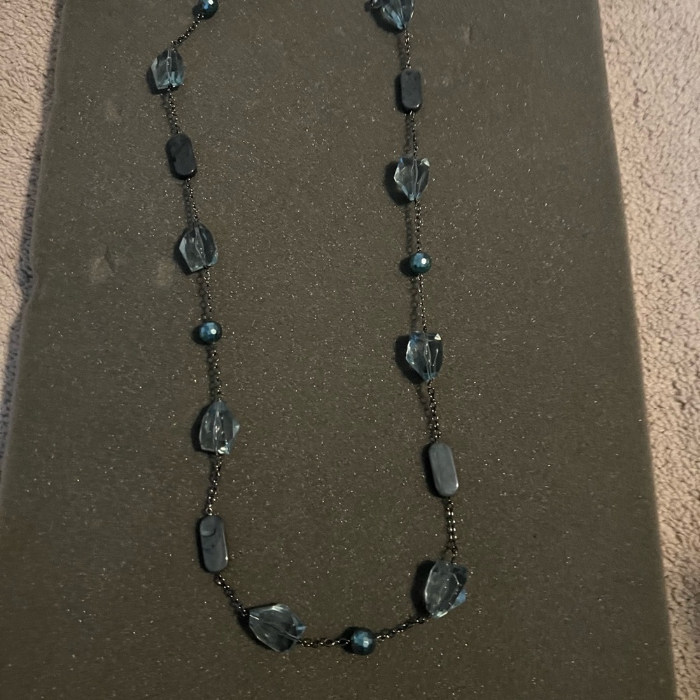 Lia Sophia Black and Blue Necklace